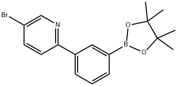 3-(5-Bromopyridin-2-yl)phenylboronic acid pinacol ester 结构式