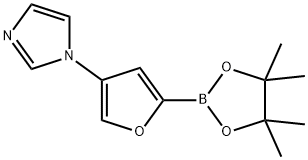 4-(Imidazol-1-yl)furan-2-boronic acid pinacol ester 结构式