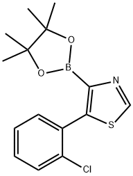 5-(2-Chlorophenyl)thiazole-4-boronic acid pinacol ester 结构式