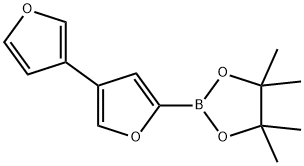 4-(3-Furyl)furan-2-boronic acid pinacol ester 结构式