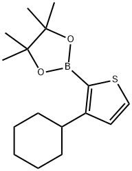 3-Cyclohexylthiophene-2-boronic acid pinacol ester 结构式