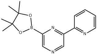 2-(pyridin-2-yl)-6-(4,4,5,5-tetramethyl-1,3,2-dioxaborolan-2-yl)pyrazine 结构式