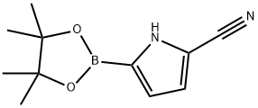 5-(4,4,5,5-tetramethyl-1,3,2-dioxaborolan-2-yl)-1H-pyrrole-2-carbonitrile 结构式