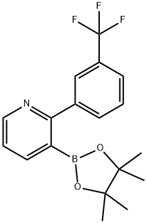 2-(3-Trifluoromethylphenyl)pyridine-3-boronic acid pinacol ester 结构式