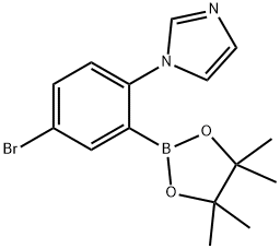 5-Bromo-2-(1H-imidazol-1-yl)phenylboronic acid pinacol ester 结构式