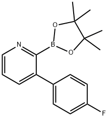 3-(4-Fluorophenyl)pyridine-2-boronic acid pinacol ester 结构式