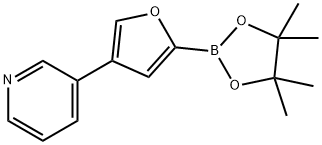 4-(Pyridin-3-yl)furan-2-boronic acid pinacol ester 结构式