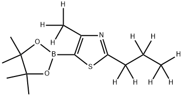 [4-Methyl-2-(n-propyl)-d10]-thiazole-5-boronic acid pinacol ester 结构式