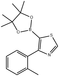 4-(2-Tolyl)thiazole-5-boronic acid pinacol ester 结构式