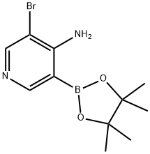 4-Amino-5-bromopyridine-3-boronic acid pinacol ester 结构式