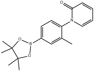 3-Methyl-4-(1H-pyridin-2-one)phenylboronic acid pinacol ester 结构式