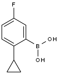 (2-环丙基-5-氟苯基)硼酸 结构式