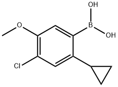 4-Chloro-3-methoxy-6-cyclopropylphenylboronic acid 结构式