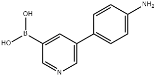 5-(4-Aminophenyl)pyridine-3-boronic acid 结构式