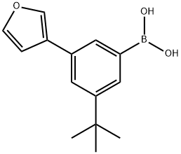 3-(tert-Butyl)-5-(3-furyl)phenylboronic acid 结构式