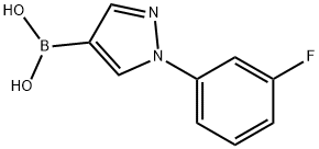 1-(3-Fluorophenyl)-1H-pyrazole-4-boronic acid 结构式