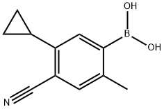 4-Cyano-2-methyl-5-cyclopropylphenylboronic acid 结构式