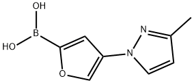 4-(3-Methyl-1H-pyrazol-1-yl)furan-2-boronic acid 结构式