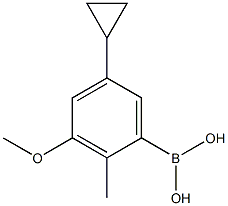 2-Methyl-3-methoxy-5-cyclopropylphenylboronic acid 结构式