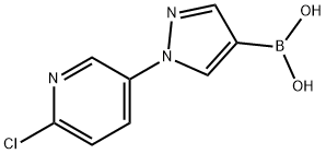 1-(6-Chloro-3-pyridyl)-1H-pyrazole-4-boronic acid 结构式