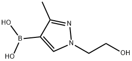 1-(2-羟基乙基)-3-甲基吡唑-4-硼酸 结构式