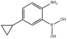 (2-amino-5-cyclopropylphenyl)boronic acid 结构式