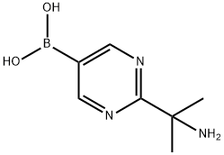 (2-(2-aminopropan-2-yl)pyrimidin-5-yl)boronic acid 结构式