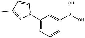 2-(3-Methyl-1H-pyrazol-1-yl)pyridine-4-boronic acid 结构式