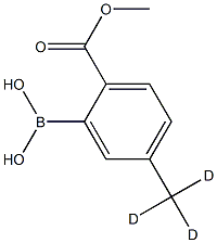 2-Methoxycarbonyl-5-(methyl-d3)-phenylboronic acid 结构式