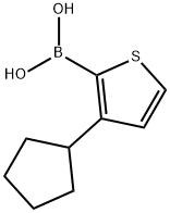 (3-环戊基噻吩-2-基)硼酸 结构式