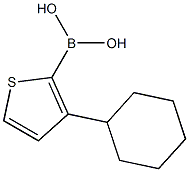 (3-环己基噻吩-2-基)硼酸 结构式