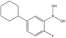 2-Fluoro-5-(cyclohexyl)phenylboronic acid 结构式