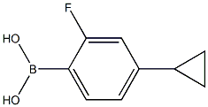 (4-环丙基-2-氟苯基)硼酸 结构式