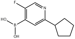 5-Fluoro-2-(cyclopentyl)pyridine-4-boronic acid 结构式
