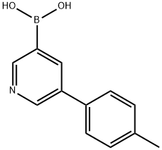 5-(4-Tolyl)pyridine-3-boronic acid 结构式