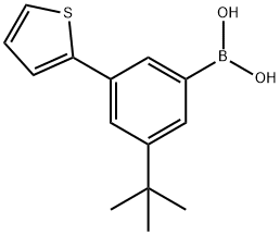 3-(tert-Butyl)-5-(2-thienyl)phenylboronic acid 结构式