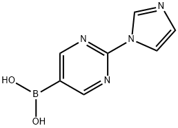 2-(Imidazol-1-yl)pyrimidine-5-boronic acid 结构式