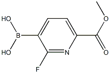 2-氟-6-(甲氧基羰基)吡啶-3-基]硼酸 结构式