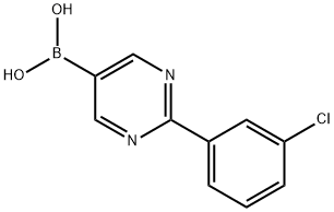 (2-(3-chlorophenyl)pyrimidin-5-yl)boronic acid 结构式