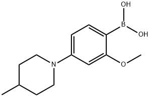 2-Methoxy-4-(4-methylpiperidin-1-yl)phenylboronic acid 结构式