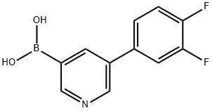 5-(3, 4-Difluorophenyl)pyridine-3-boronic acid 结构式