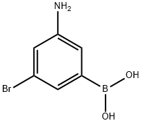 3-Amino-5-bromophenylboronic acid 结构式