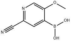 5-Methoxy-2-cyanopyridine-4-boronic acid 结构式
