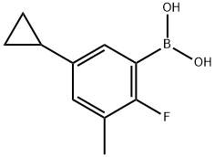 2-Fluoro-3-methyl-5-cyclopropylphenylboronic acid 结构式