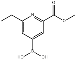 [2-(METHOXYCARBONYL)-6-ETHYLPYRIDIN-4-YL]BORONIC ACID 结构式
