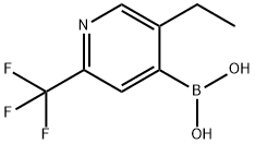 5-ETHYL-2-TRIFLUOROMETHYLPYRIDINE-4-BORONIC ACID 结构式