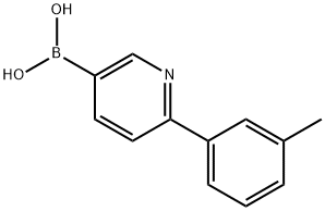 2-(3-Tolyl)pyridine-5-boronic acid 结构式