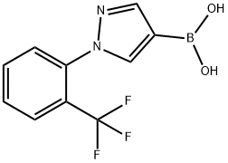 1-(2-Trifluoromethylphenyl)-1H-pyrazole-4-boronic acid 结构式
