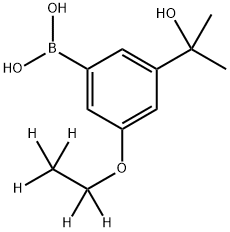 3-(1-Hydroxy-1-methylethyl)-5-(ethoxy-d5)-phenylboronic acid 结构式