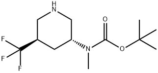 tert-butyl methyl((3R,5R)-5-(trifluoromethyl)piperidin-3-yl)carbamate 结构式